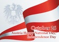 Flag of Austria, Declaration of Neutrality, Austria Independence Day, 26 October.