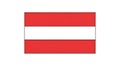 Flag of Austria featuring three horizontal stripes Royalty Free Stock Photo