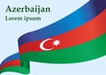 Flag of Azerbaijan, Republic of Azerbaijan. vector illustration