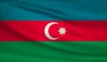 Flag of Azerbaijan. Royalty Free Stock Photo