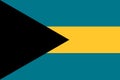 Flag of Bahamas. Official colors. Flat vector illustration