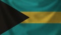 Flag of Bahamas. Royalty Free Stock Photo
