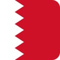 Flag Bahrain illustration vector eps
