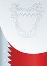 Flag of Bahrain, Kingdom of Bahrain. vector illustration.