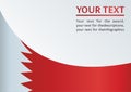 Flag of Bahrain, Kingdom of Bahrain. vector illustration.