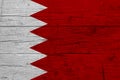 Flag of Bahrain. Wooden texture of the flag of Bahrain