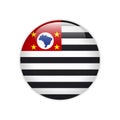 Flag Bandeira do estado de Sao Paulo on button