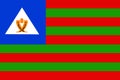 flag of Bantu peoples Bubi people. flag representing ethnic group or culture, regional authorities. no flagpole. Plane layout,