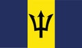 Flag of barbados icon illustration