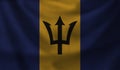 Flag of Barbados. Royalty Free Stock Photo