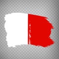 Flag of Bari brush strokes. Flag Bari city of Apulia region on transparent background