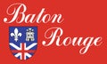 Flag of Baton Rouge. America. USA