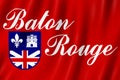 Flag of Baton Rouge city, Louisiana US