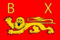 Flag of Bayeux in Calvados of Normandy is a Region of France