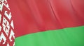 The flag of Belarus. Waving silk flag of Belarus. High quality render. 3D illustration