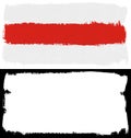 Flag of the Belarusian democratic opposition paint brush stroke texture on white