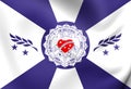 Flag of Belford Roxo City, Brazil. Royalty Free Stock Photo