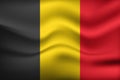 Flag of Belgium. Belgian national symbol in official colors. Template icon. Abstract vector background