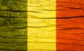 Belgium flag on wood texture background. Belgian national day celebration. Royalty Free Stock Photo