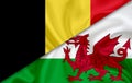 Flag of Belgium and flag of Wales