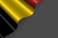 Flag of Belgium isolated on grey, vector illustration in colors of the flag black, yellow, red - for labor or memorial day