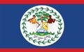 Flag of Belize. Vector. Accurate dimensions, element proportions and colors