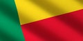 Flag of Benign beninese Royalty Free Stock Photo