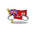 Flag bermuda isolated cartoon the mascot crying Royalty Free Stock Photo