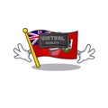 Flag bermuda isolated cartoon virtual reality the mascot