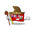 Flag bermuda isolated witch cartoon the mascot Royalty Free Stock Photo