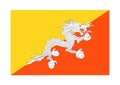 Flag of bhutan Royalty Free Stock Photo