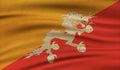 Flag of Bhutan. Royalty Free Stock Photo