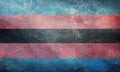 flag of Black trans with fabric texture. equality concept. grunge retro plain background. Top view