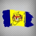 Flag of Putrajaya from brush strokes. High quality map and flag Federal Territory of Putrajaya