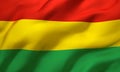Flag of Bolivia blowing in the wind
