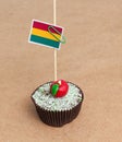 Flag of bolivia on cupcake Royalty Free Stock Photo