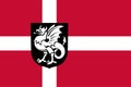 Flag of Bornholm in Denmark Royalty Free Stock Photo