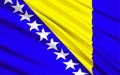 The flag of Bosnia and Herzegovina - Europe Royalty Free Stock Photo