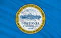 Flag of Boston in Massachusetts, USA