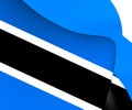 Flag of Botswana Royalty Free Stock Photo