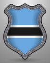 Flag of Botswana. Vector Badge and Icon. Horizontal Orientation Version