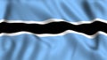 Flag botswana waving in the wind symbol