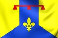 Flag of Bouches-du-Rhone Department, France.