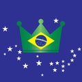 Flag of Brazil in form of crown2