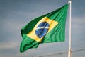 Flag of Brazil hoisted.