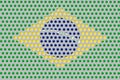 Flag of Brazil on metal Royalty Free Stock Photo