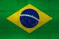 Flag of Brazil on metal Royalty Free Stock Photo