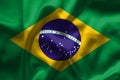 Flag of Brazil waving background - Stock image