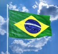 Flag of Brazil waving background - Stock image