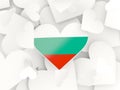 Flag of bulgaria, heart shaped stickers